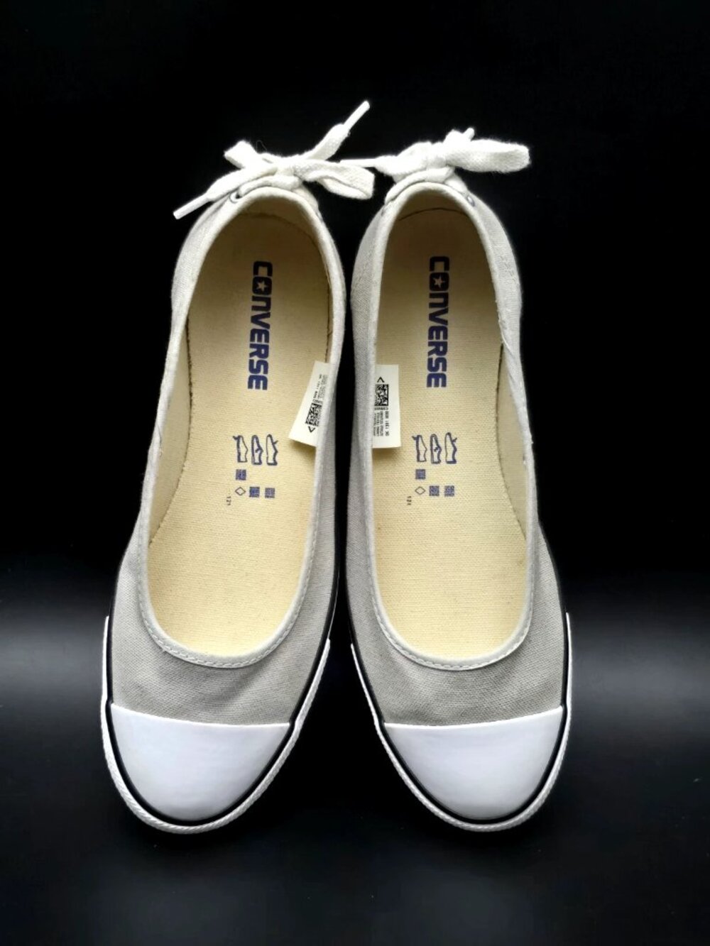 CONVERSE Chuck Taylor All Star Dainty Ballerina Grey Slip-On Women's Size 8 - Picture 6 of 12